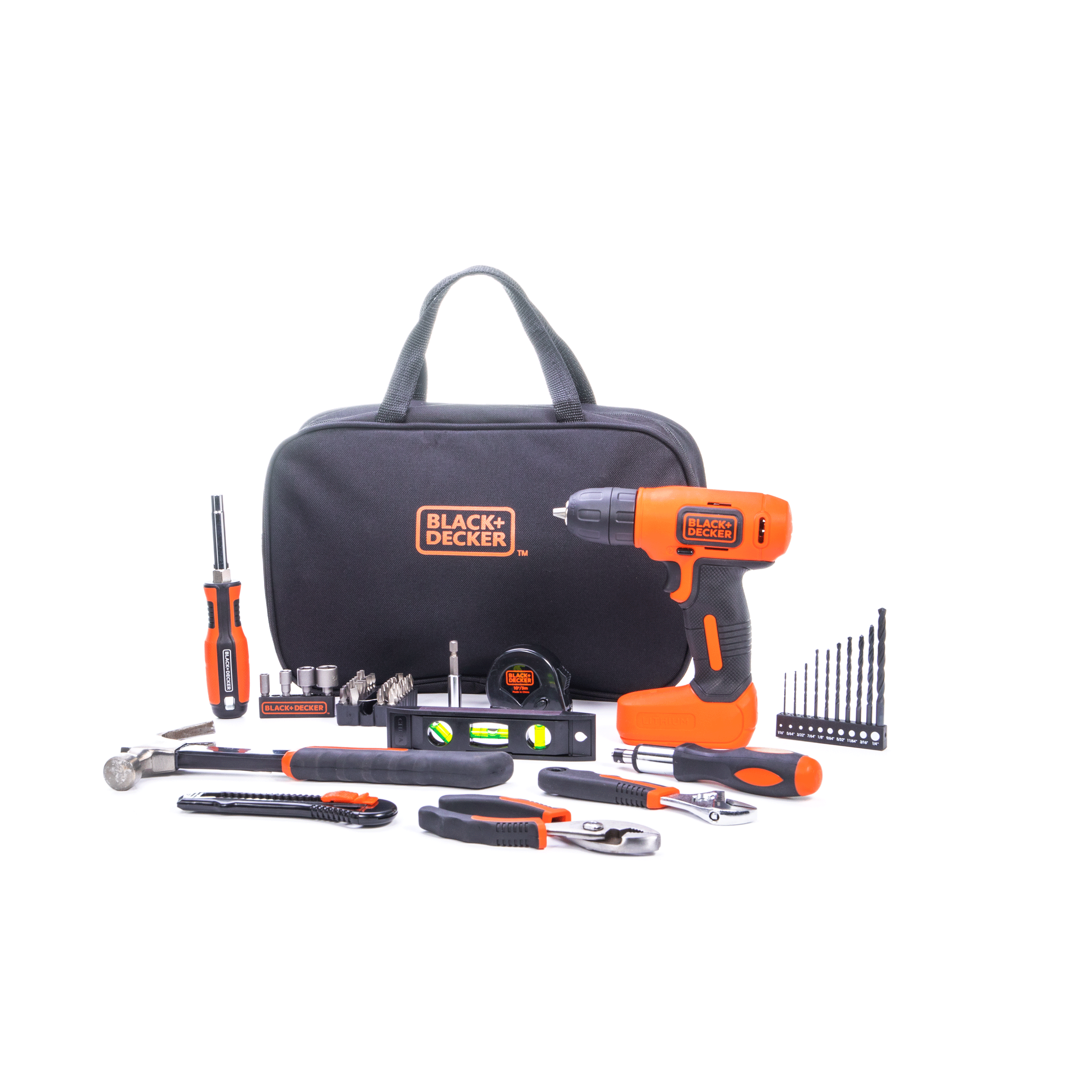 black-decker-werkzeugset-57-teilig-mit-8v-akkuschrauber image 3