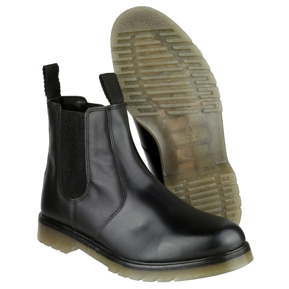 amblers-safety-colchester-dealer-boots-schwarz-leder-schlupf image 3