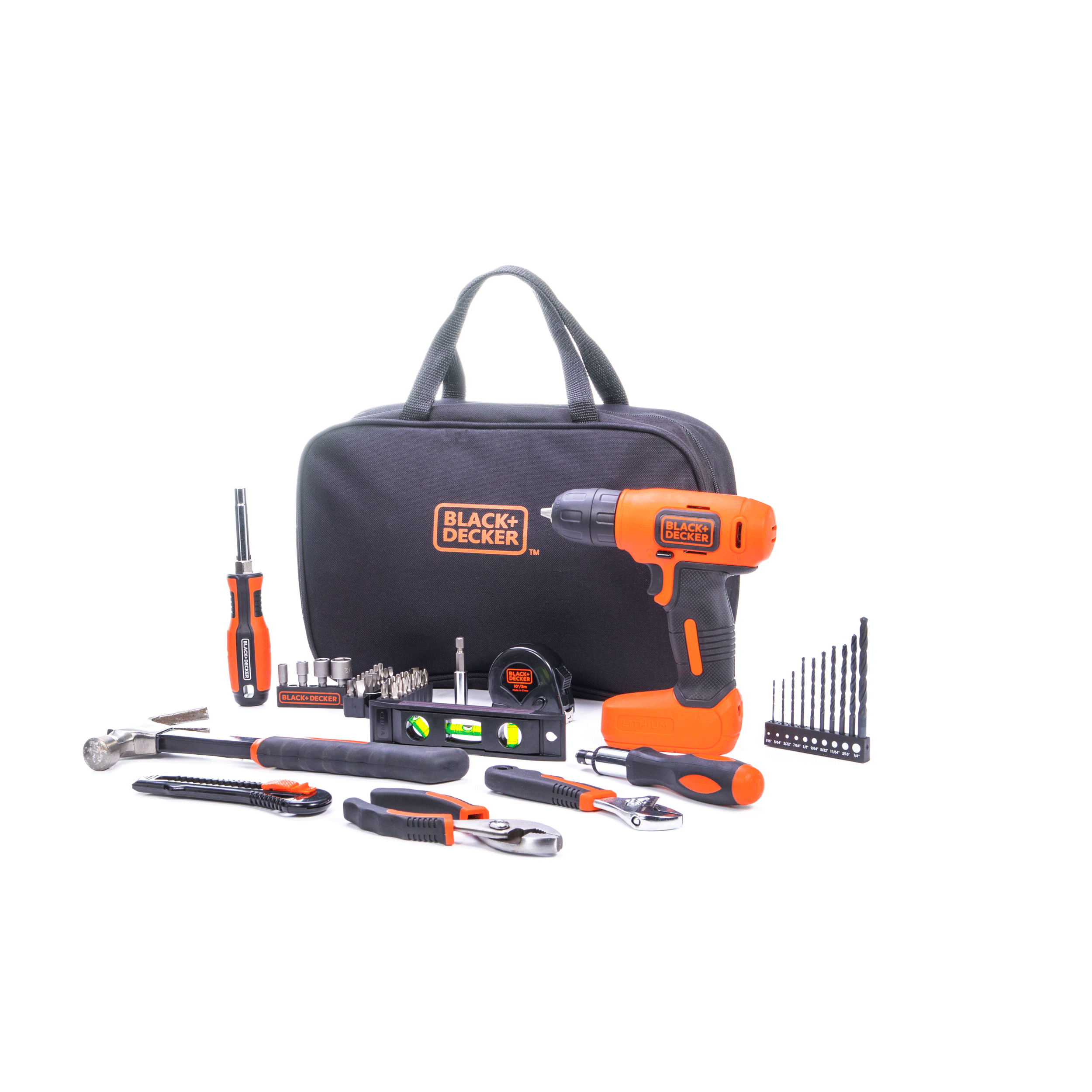 black-decker-werkzeugset-57-teilig-mit-8v-akkuschrauber image 4