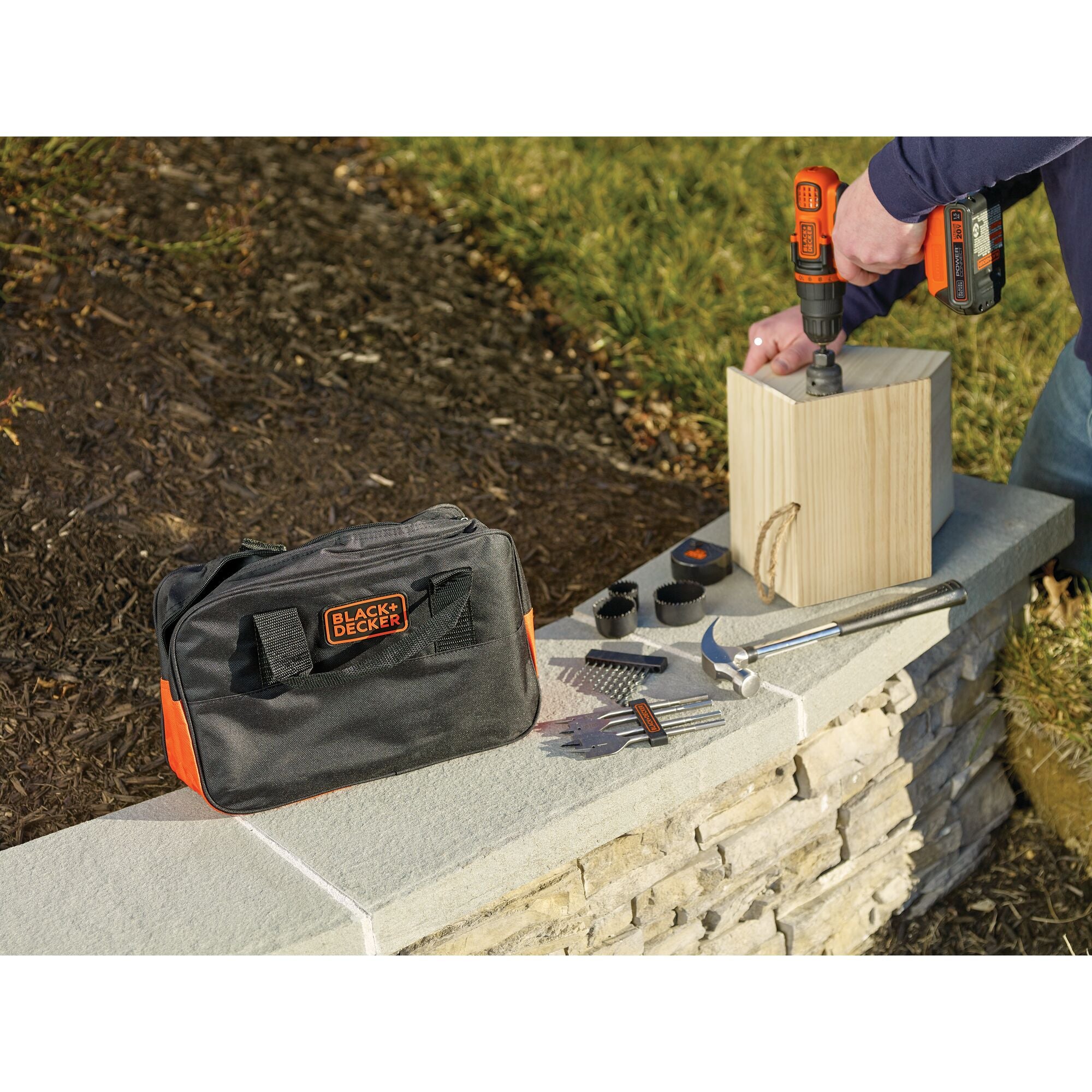 black-decker-20v-max-powerconnect-akkuschrauber-set-68-tlg-mit-tasche image 2