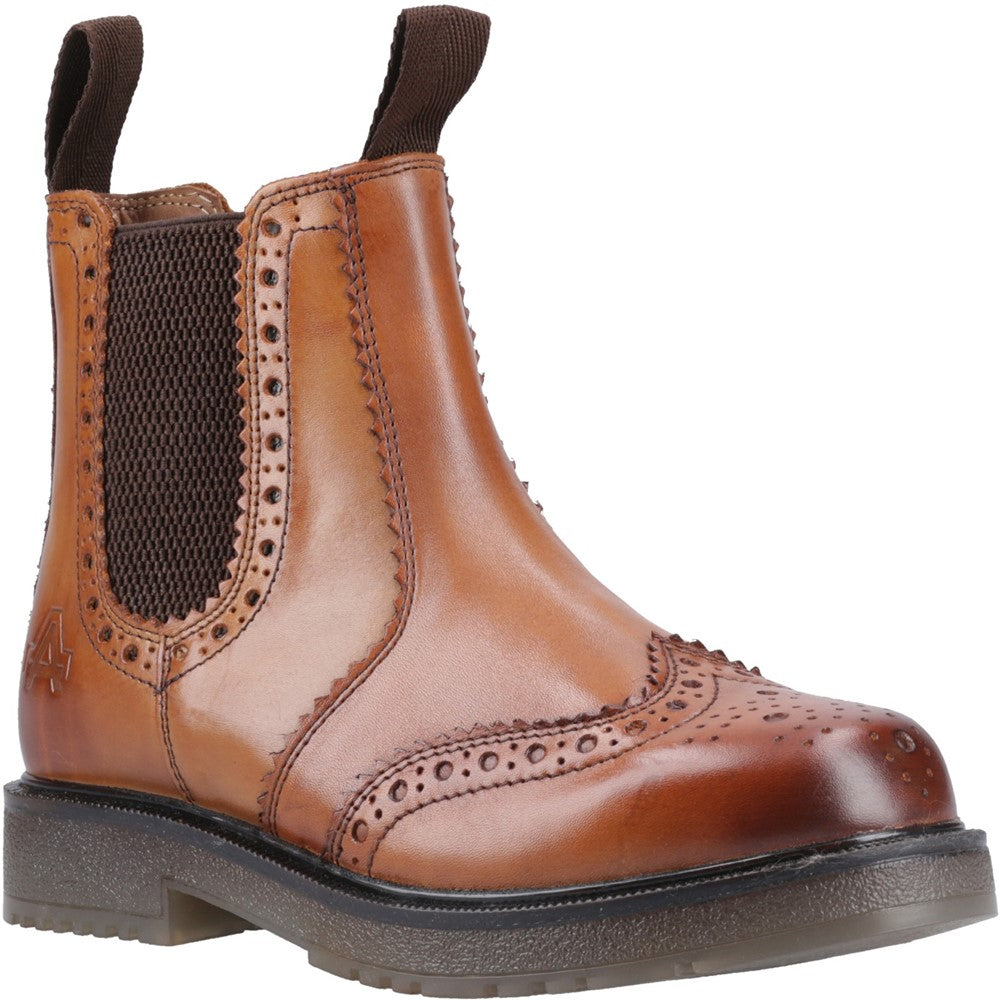 amblers-safety-dalby-dealer-boots-brogue-tan-leder image 1