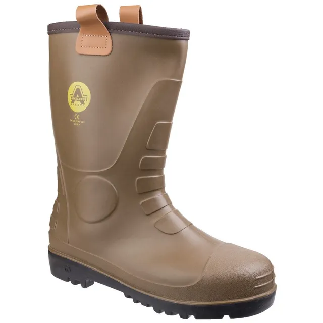 amblers-fs95-wellingtons-sicherheitsstiefel-wasserdicht-s5-braun image 1